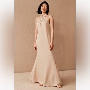 BHLDN Ruby Satin Charmeuse Dresss